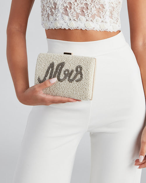 Future Mrs. Beaded Clutch Bags
