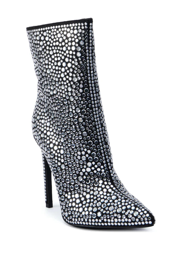 Rhinestone Pointed Booties