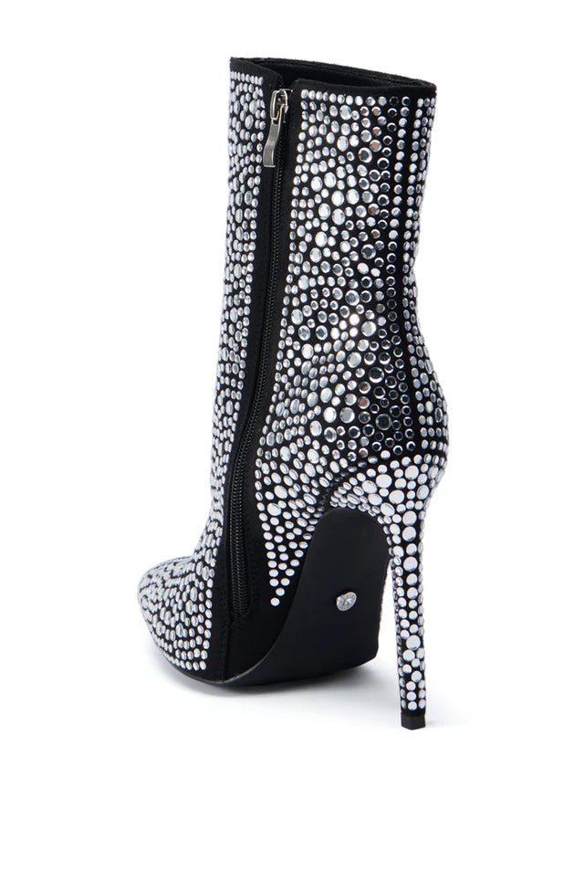 Rhinestone Pointed Booties