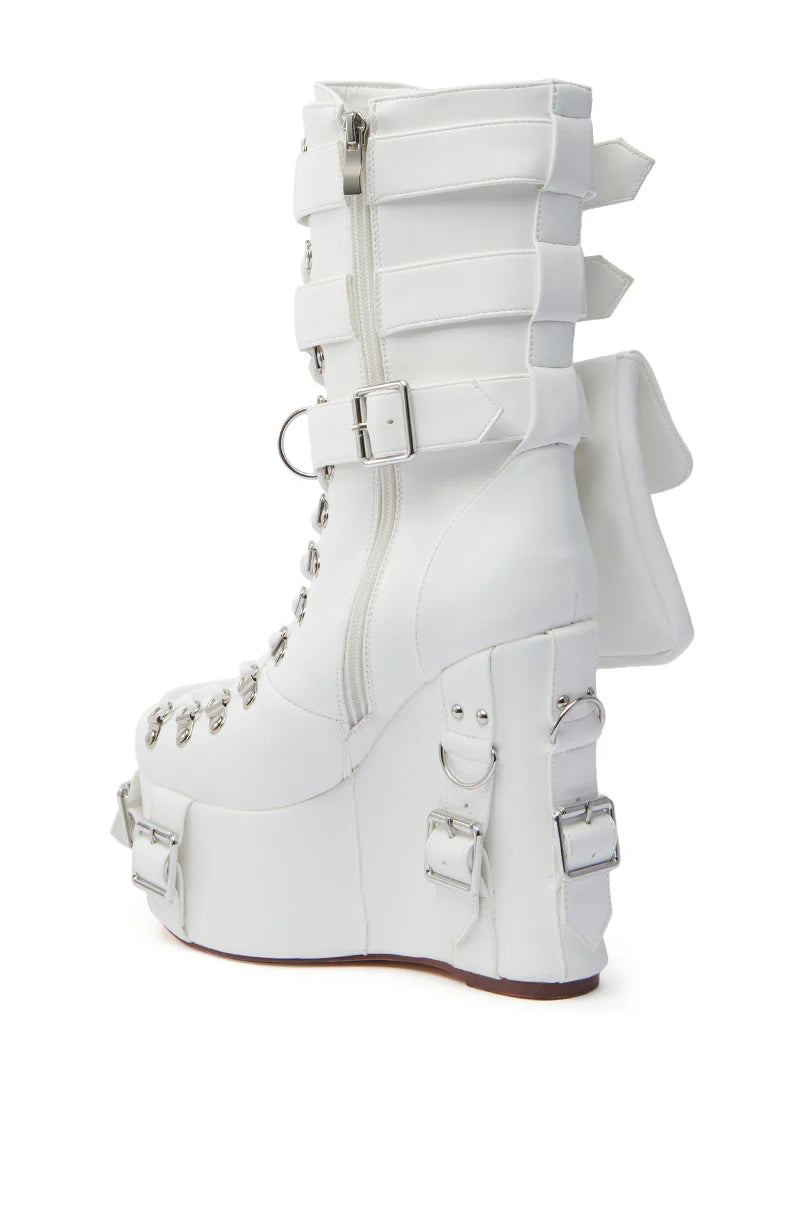 Pouch Wedge Bootie
