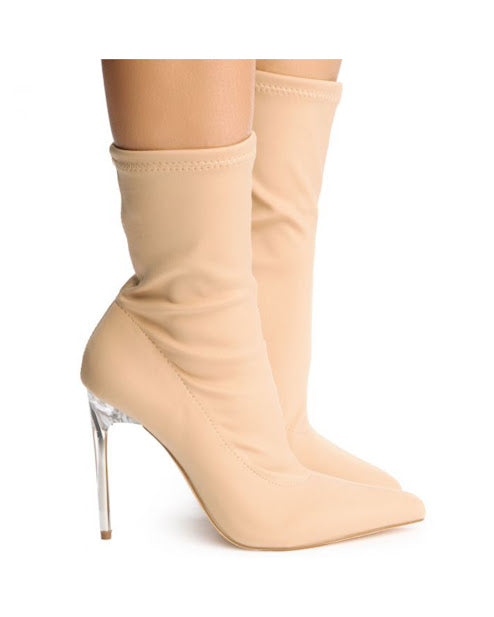 Sock Clear Pointed Booties