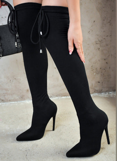 Sexy Pointed 2 In 1 High Boots