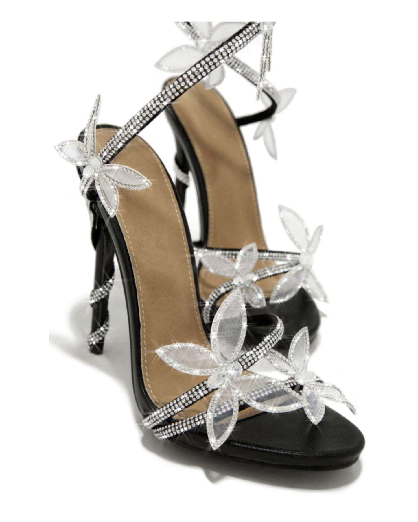 Butterflies Rhinestones Heels