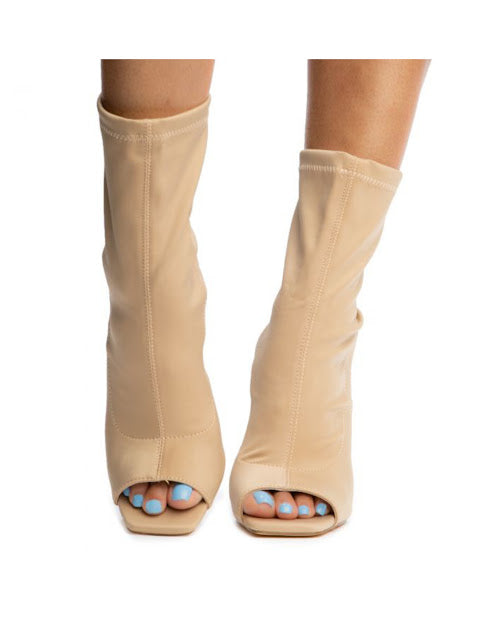 Sock Open Toe Booties