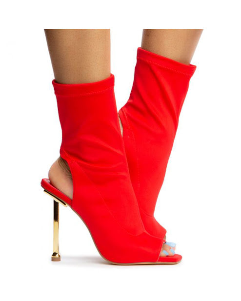 Sock Open Toe Booties
