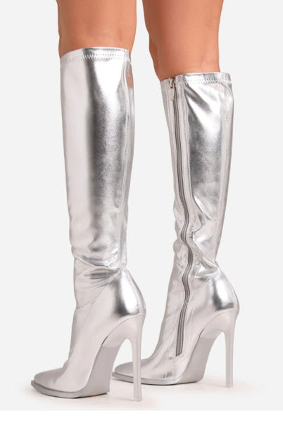 Metallic Knee Over Boot