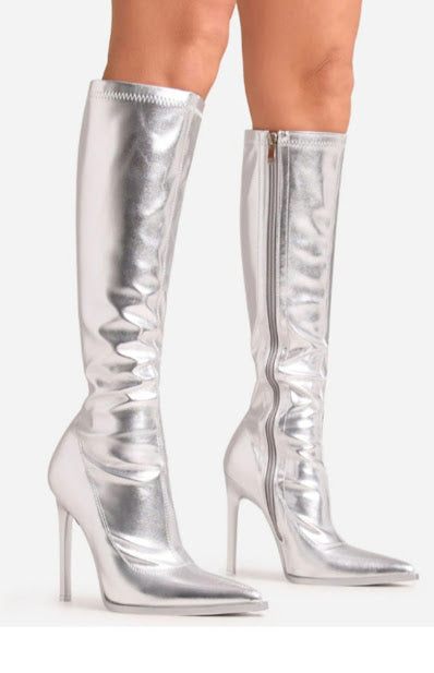 Metallic Knee Over Boot
