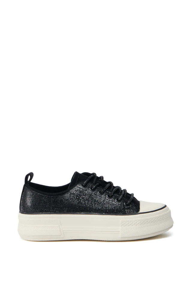 Rhinestone Platform Sneakers