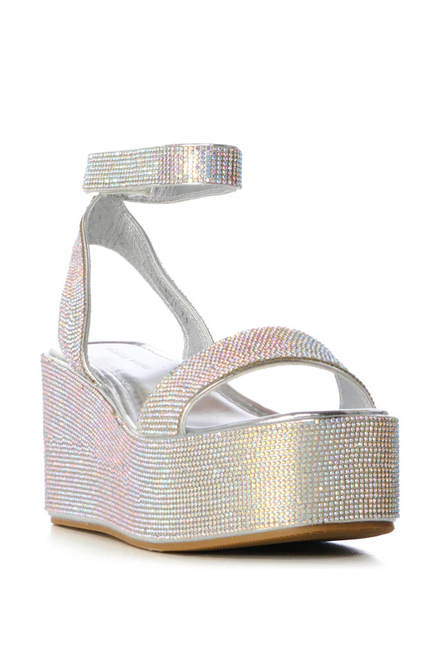 Rhinestone Platform Sandals