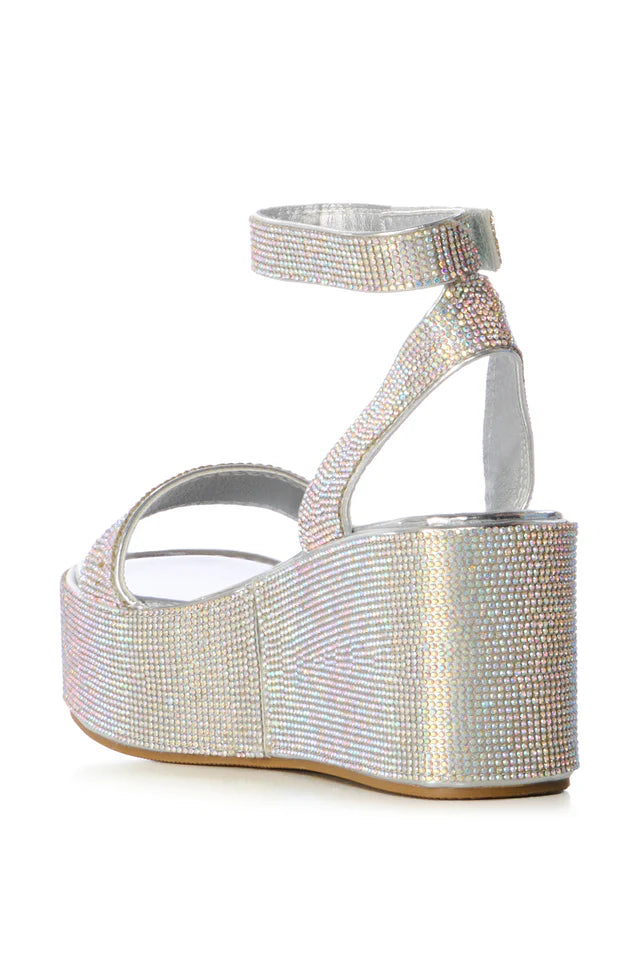 Rhinestone Platform Sandals