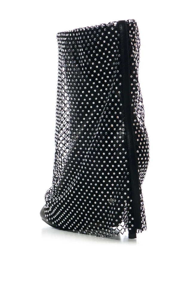 Rhinestone Mesh Booties