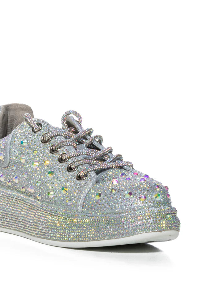 Rhinestone Platform Sneakers