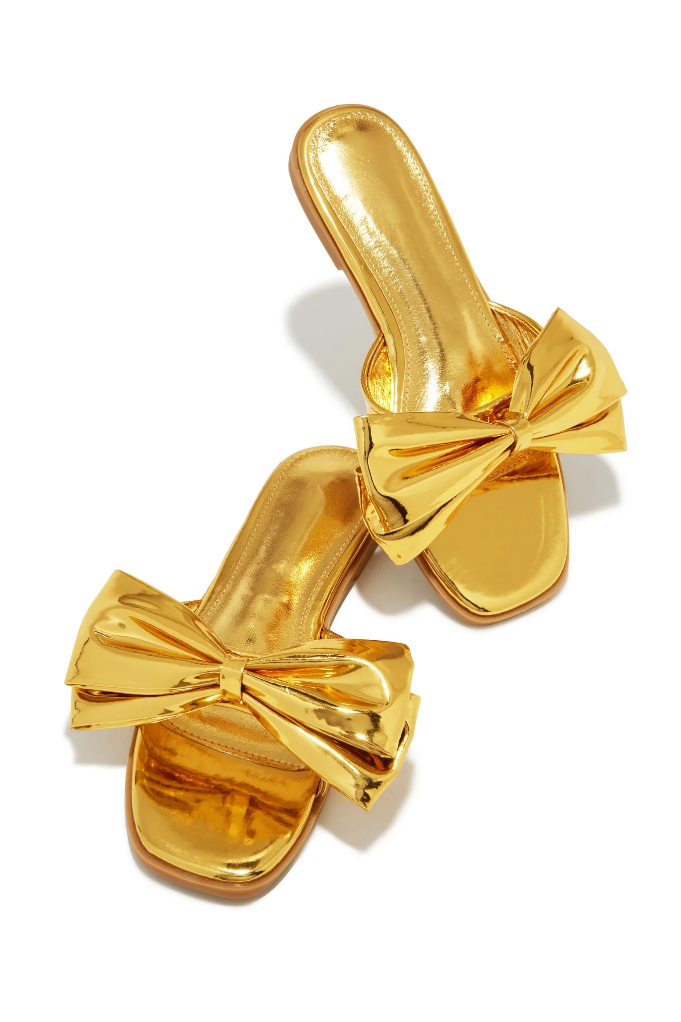 Metallic Slip On Sandals