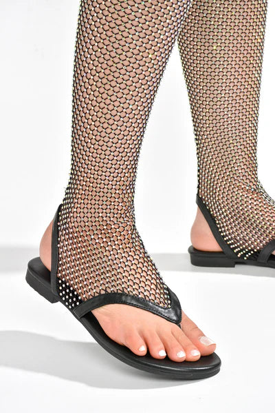 Rhinestone Flats Sandals