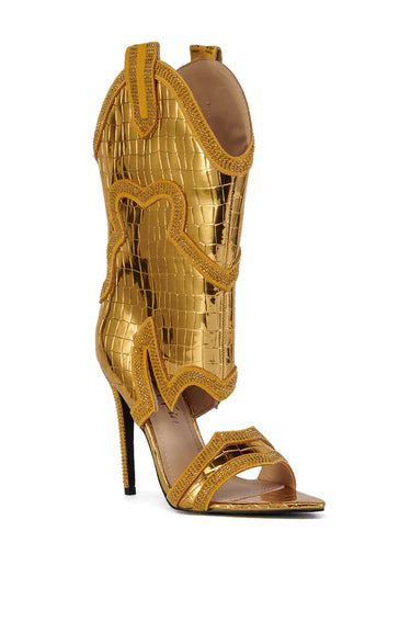 Western Crock Embossed Booties