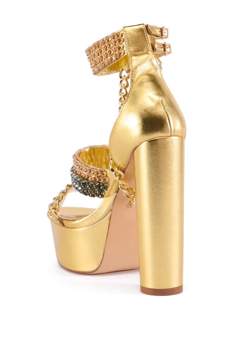Chunky Chain Heels
