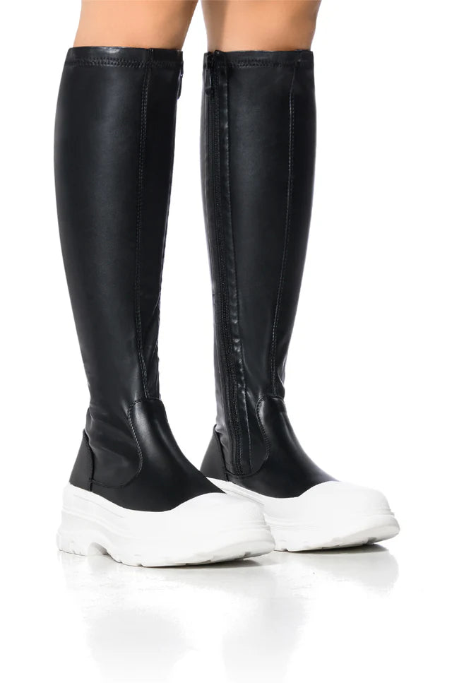 Stretch Flatform Knee Boot