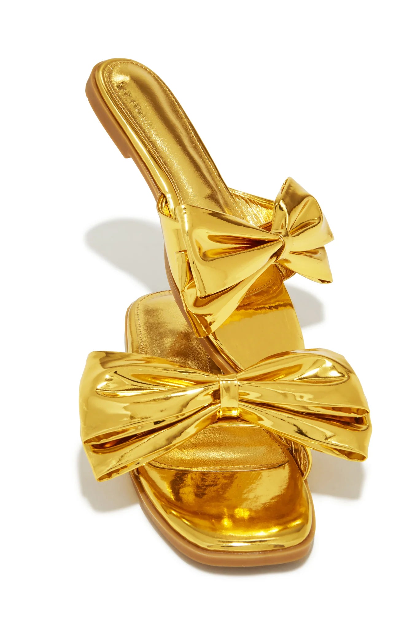 Metallic Slip On Sandals