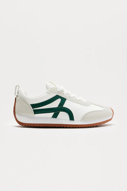 Gold Lace Up Sneakers