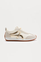 Gold Lace Up Sneakers