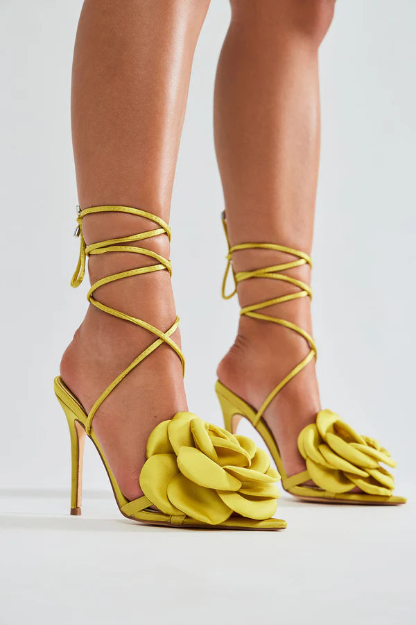 Pretty Blooming Strappy Heels