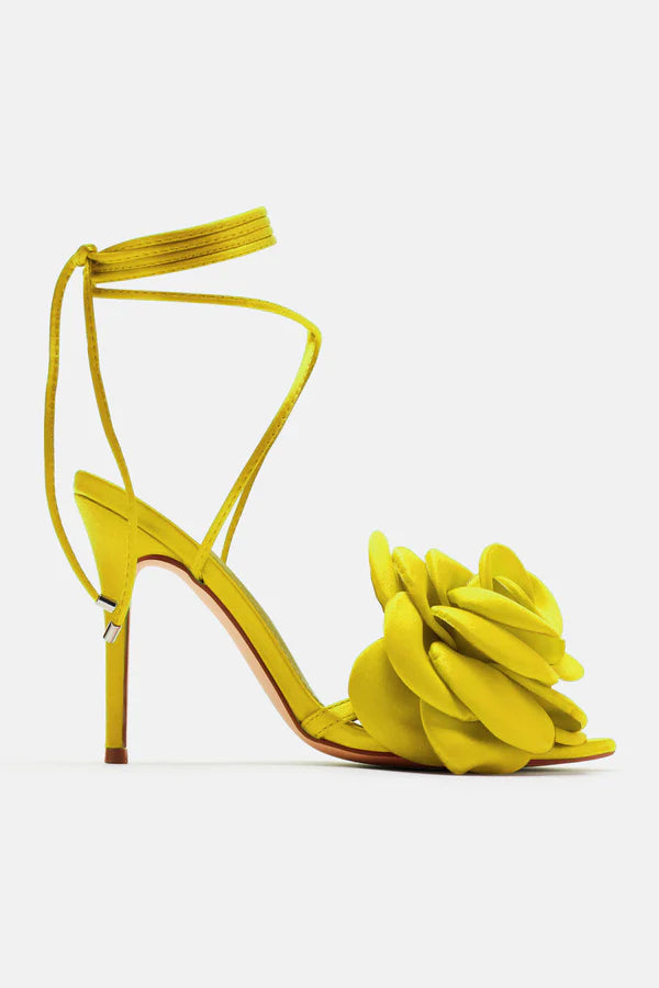 Pretty Blooming Strappy Heels