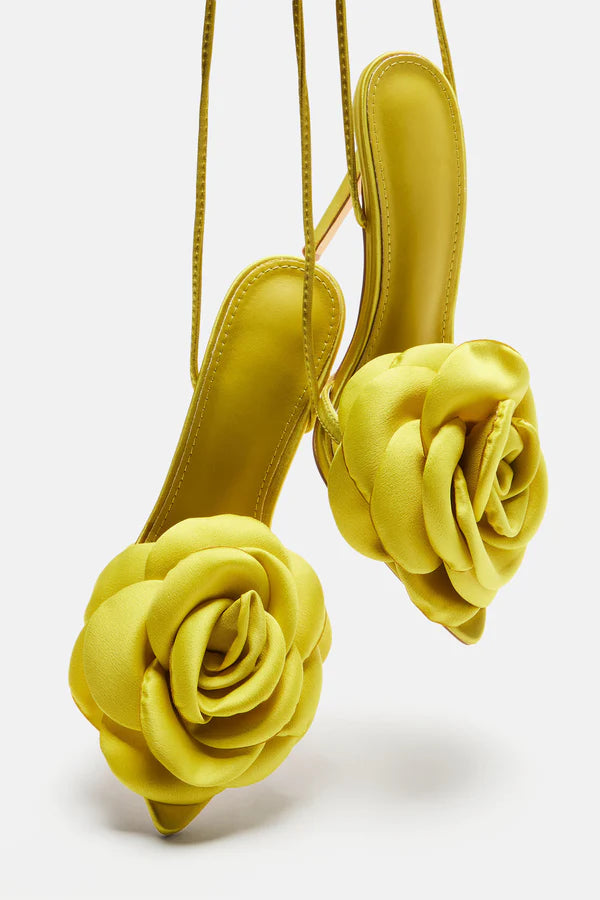 Pretty Blooming Strappy Heels