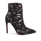 MESH RHINESTONE BOOTIES