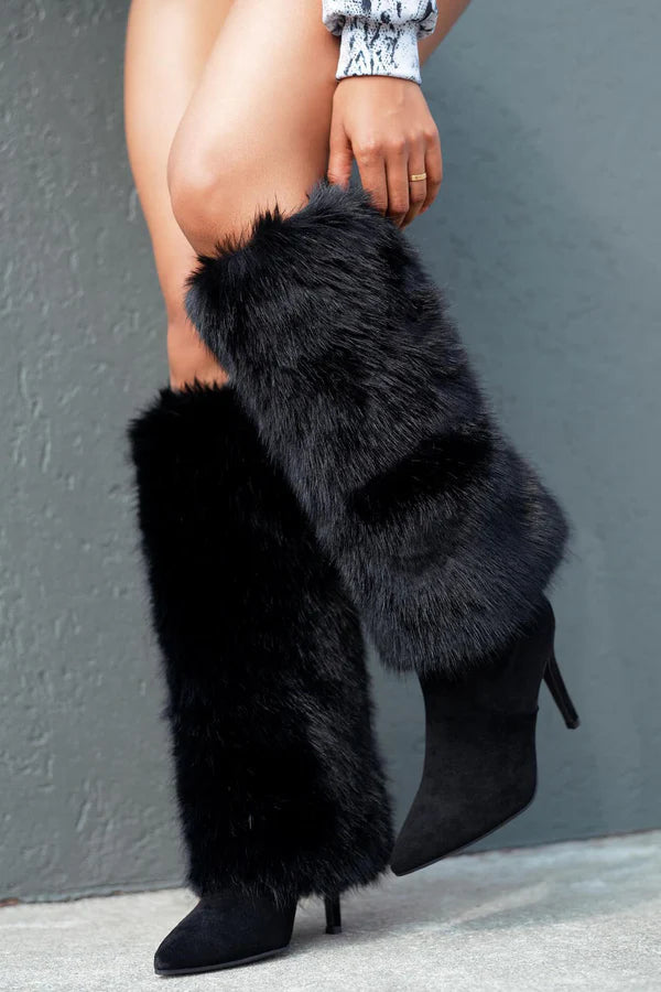 FURRY WINTER KNEE OVER BOOTS