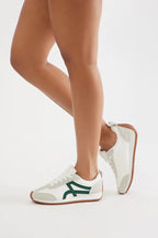 Gold Lace Up Sneakers