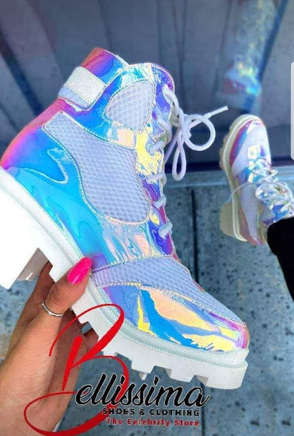 Block Irisdescent Booties