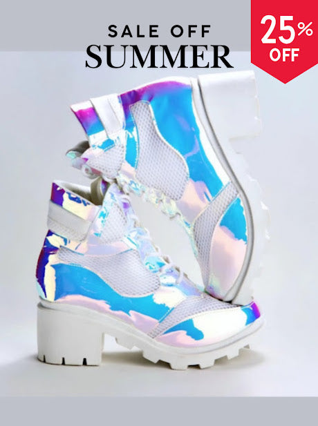 Block Irisdescent Booties