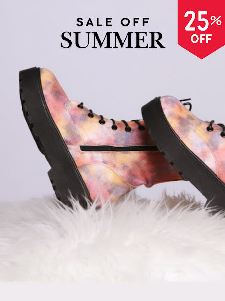 Tie Dye Lug Combat Booties