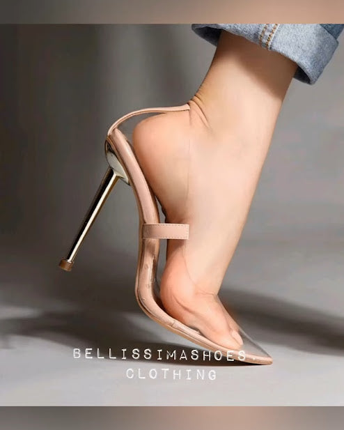 CLEAR STILLETO PUMPS