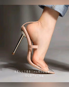 CLEAR STILLETO PUMPS