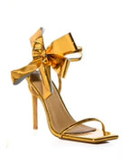 STRAP BOW TIE HEELS