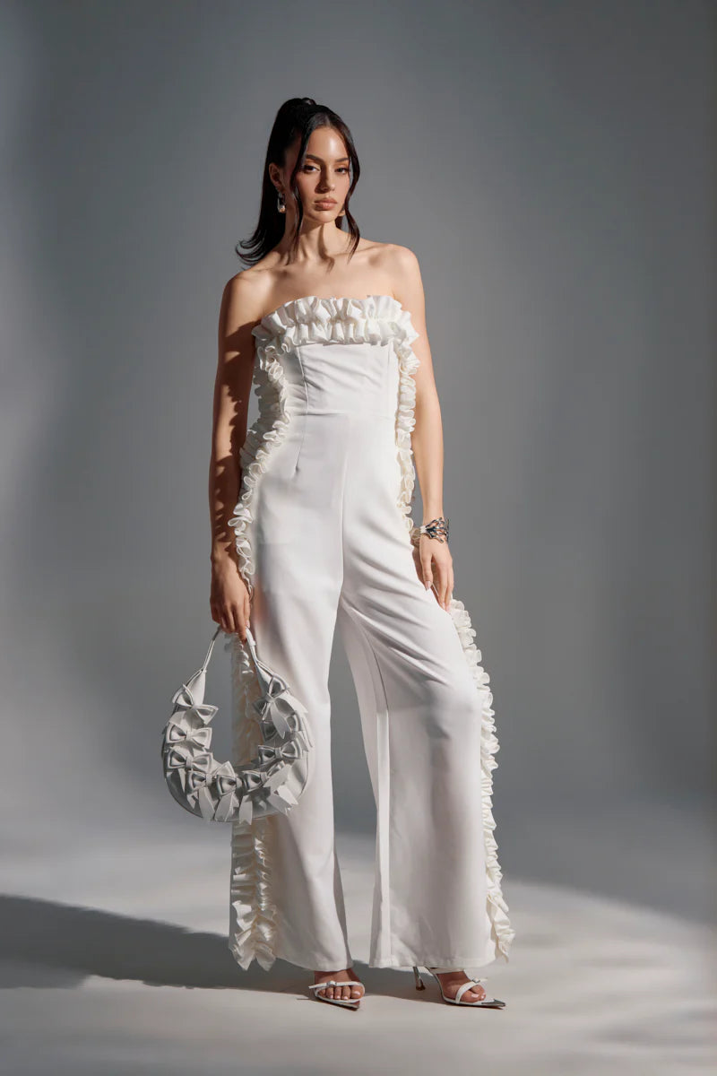 Ruffle Strapless Jumpsuit