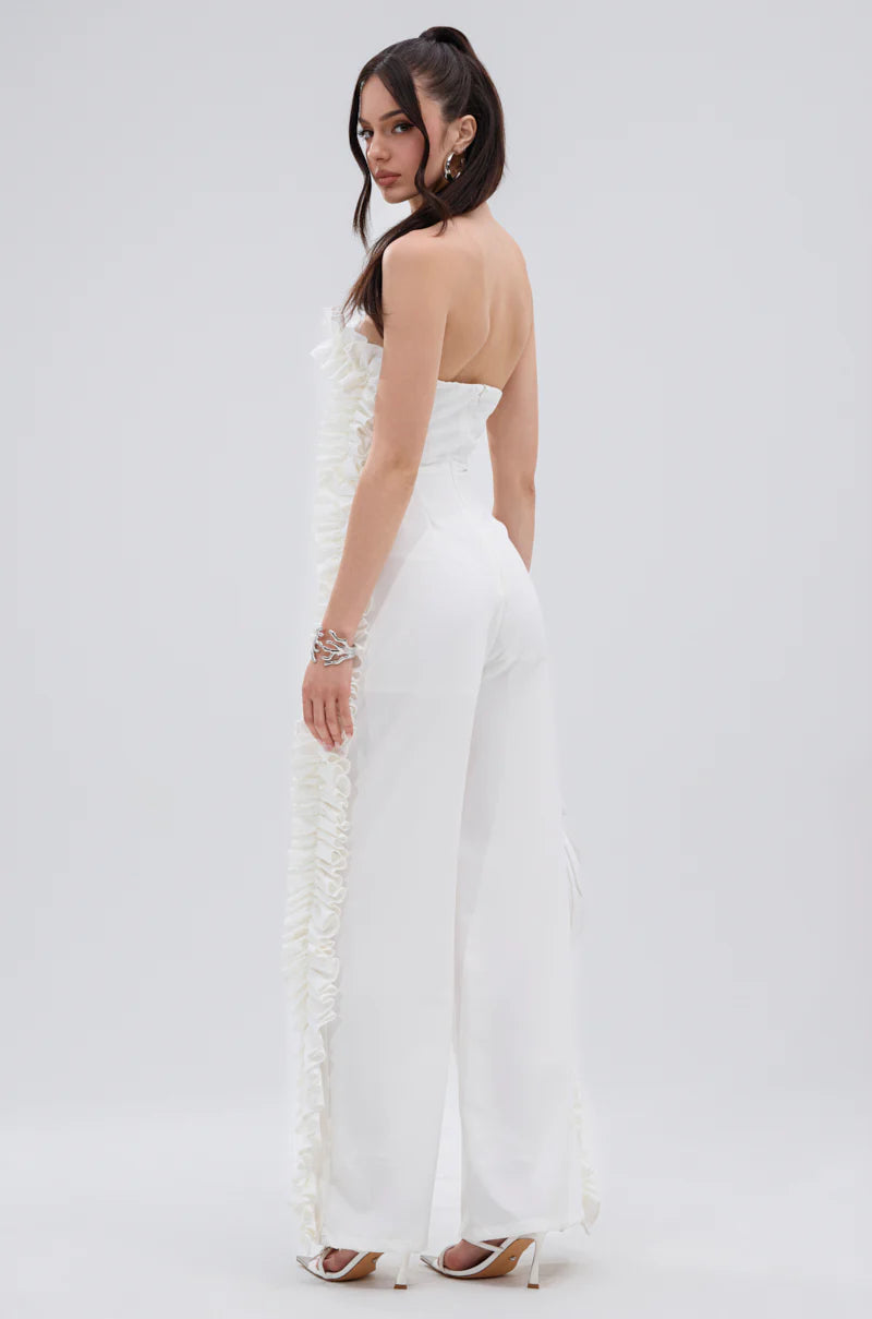 Ruffle Strapless Jumpsuit