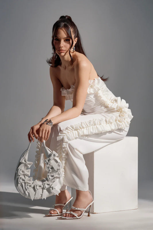 Ruffle Strapless Jumpsuit
