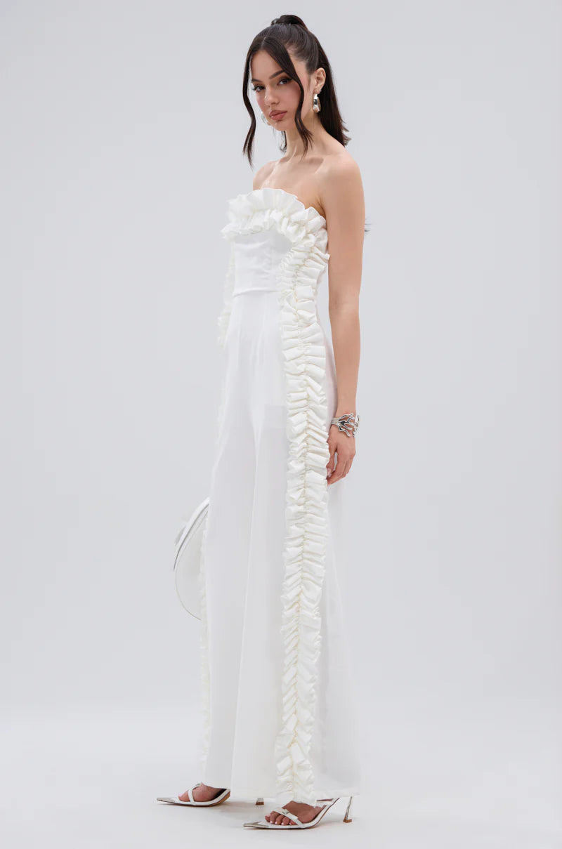 Ruffle Strapless Jumpsuit