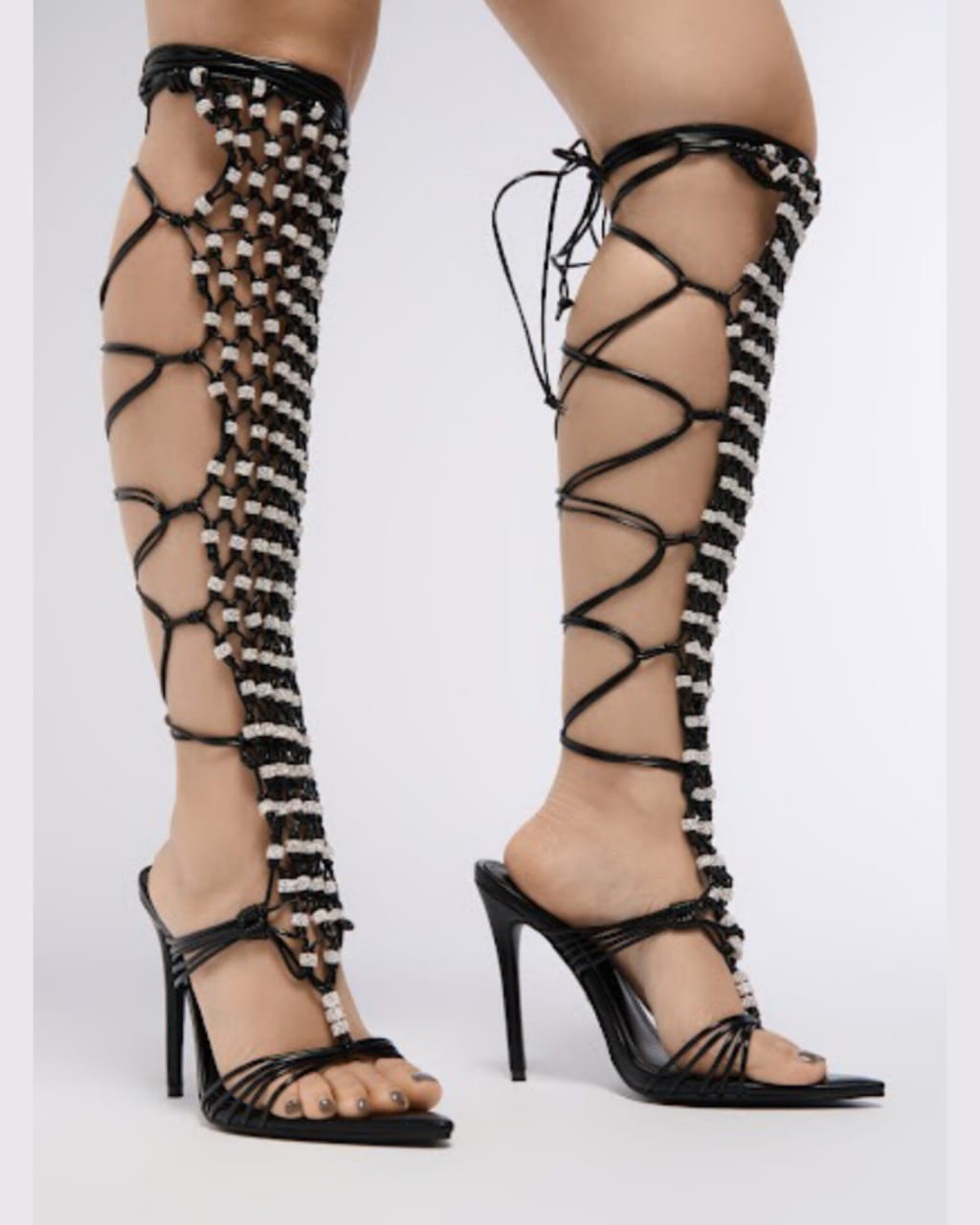 Gladiator Rhinestone Heels