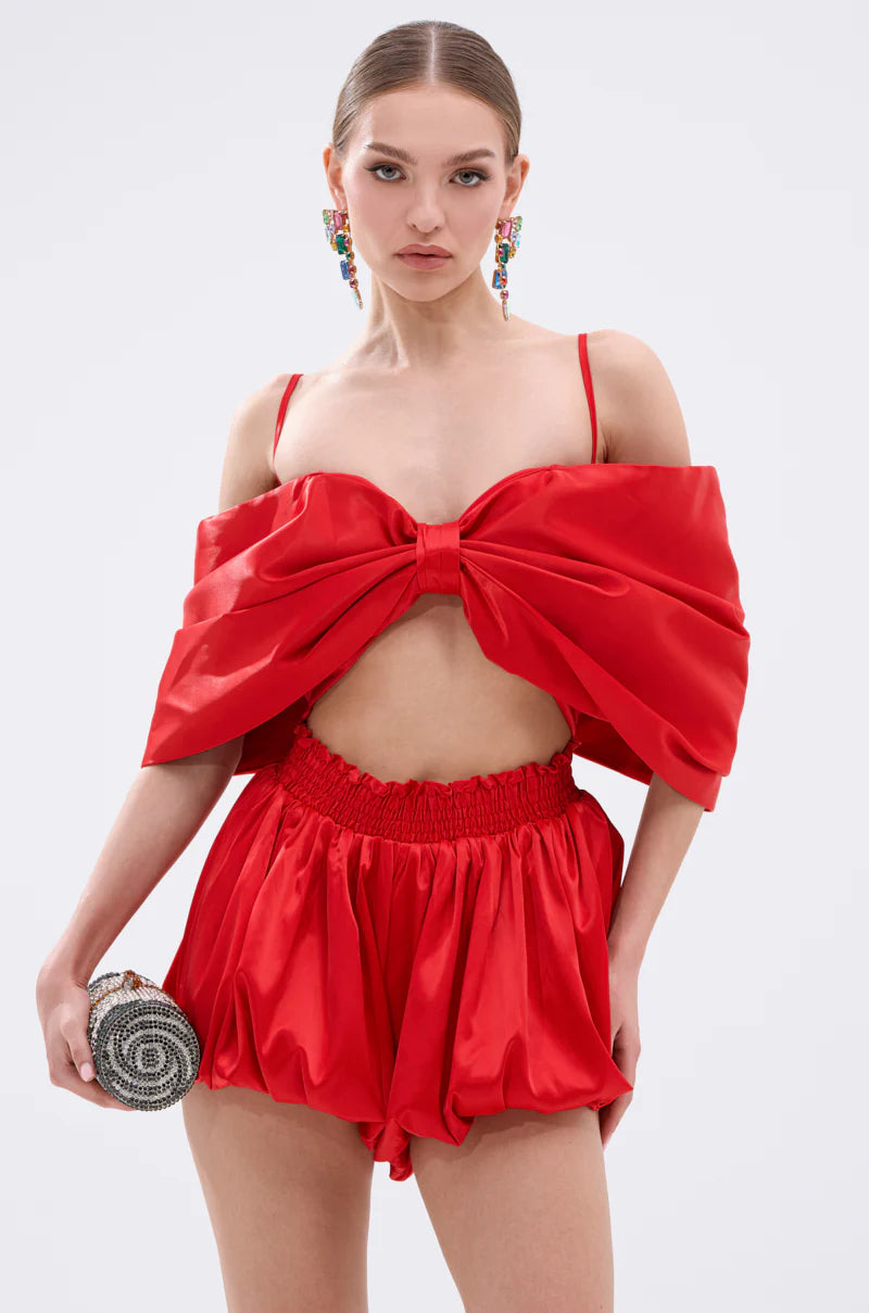 Satin Top Gift Romper