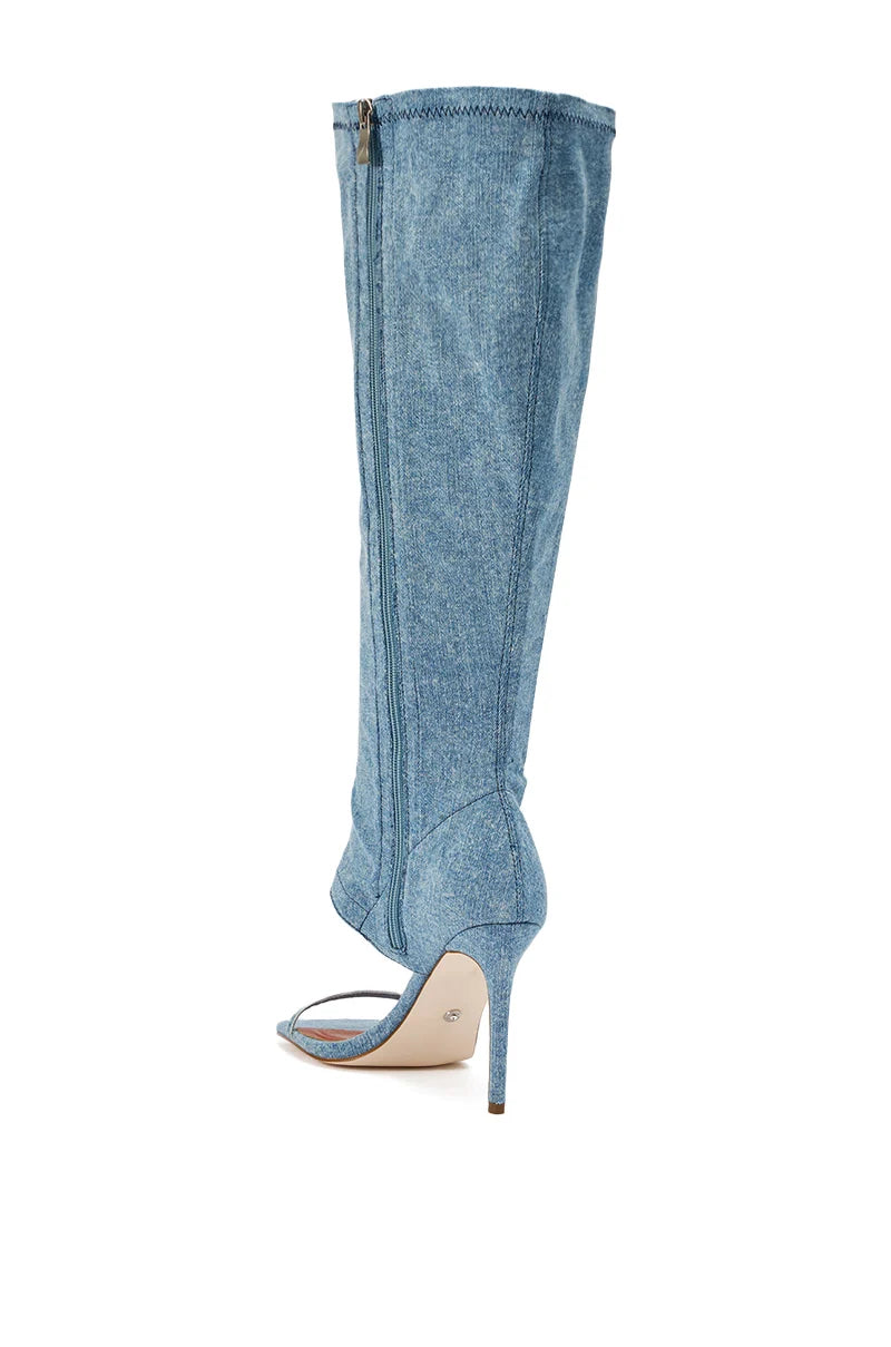 DENIM GLADIATOR STILETTO SANDAL