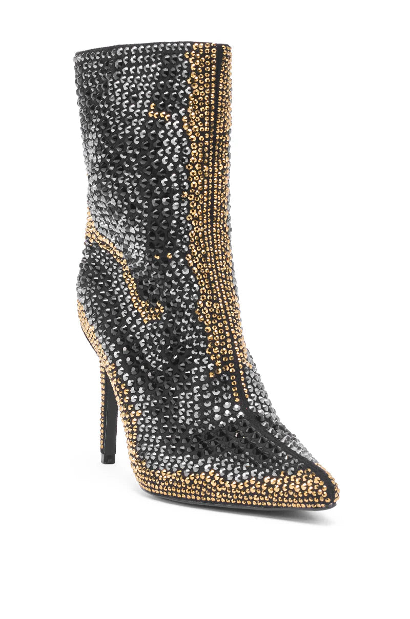 Rhinestone Cocktail Bootie