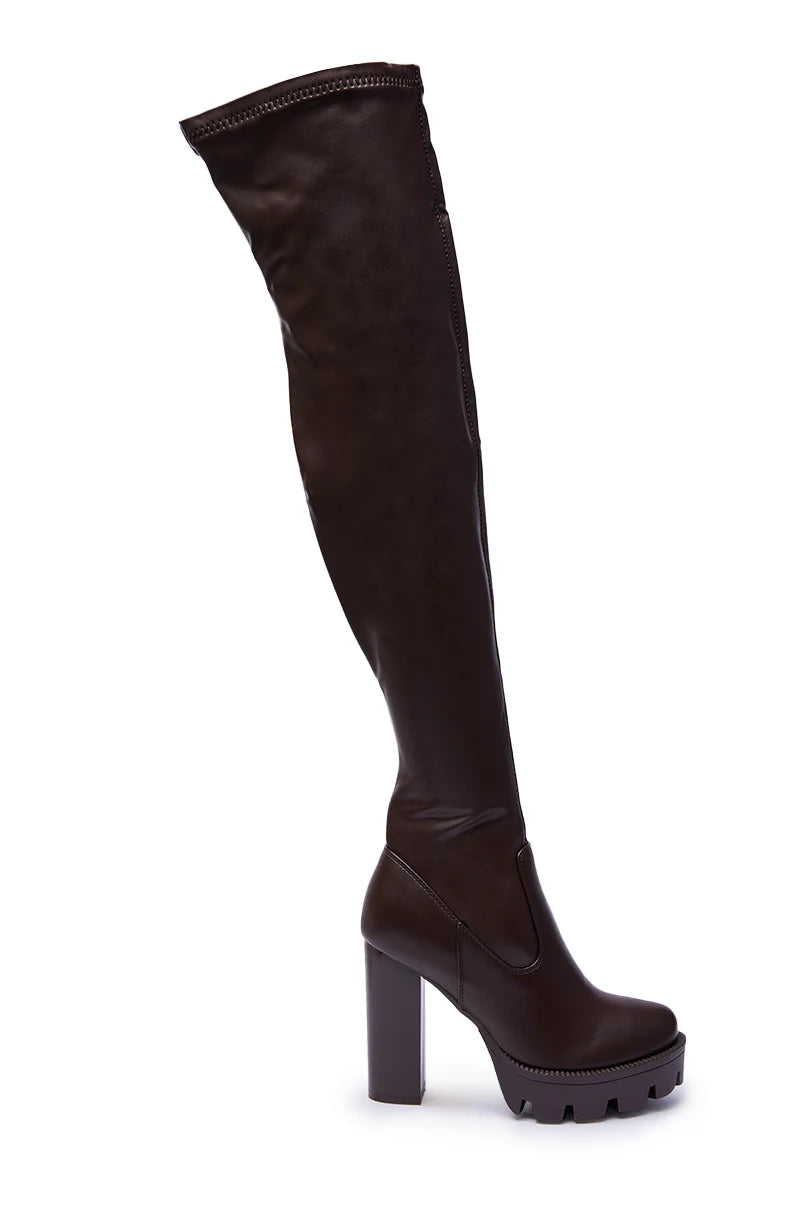 CHUNKY STRETCH PU OVER BOOTS
