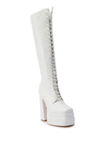 Chunky Platform Lace Up Boots