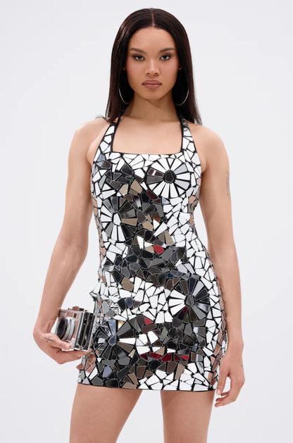 Mirrored Mini Dress