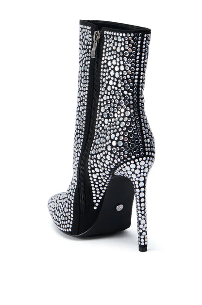 Rhinestone Pointed Booties