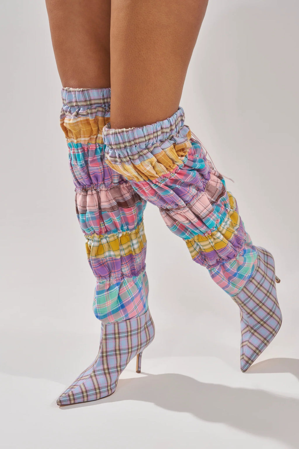 PINK MULTI PATCHWORK BOOT