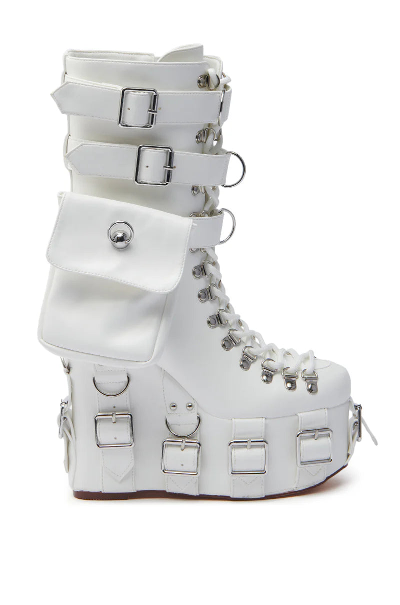 Pouch Wedge Bootie